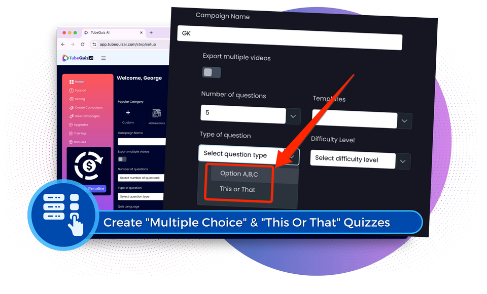 TubeQuiz-AI-Feature-2-quiz-types