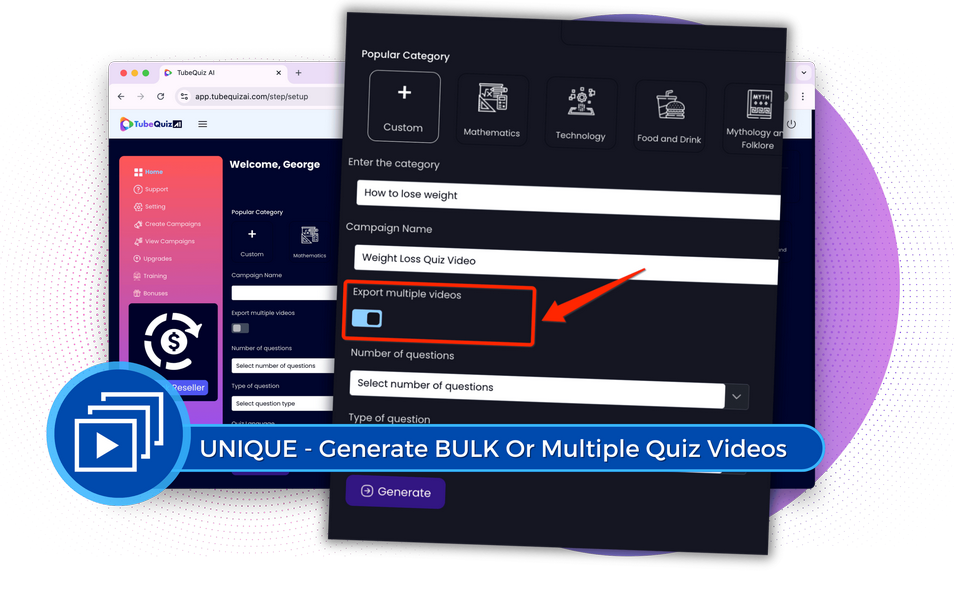 TubeQuiz-AI-Feature-6-generate-bulk-quiz