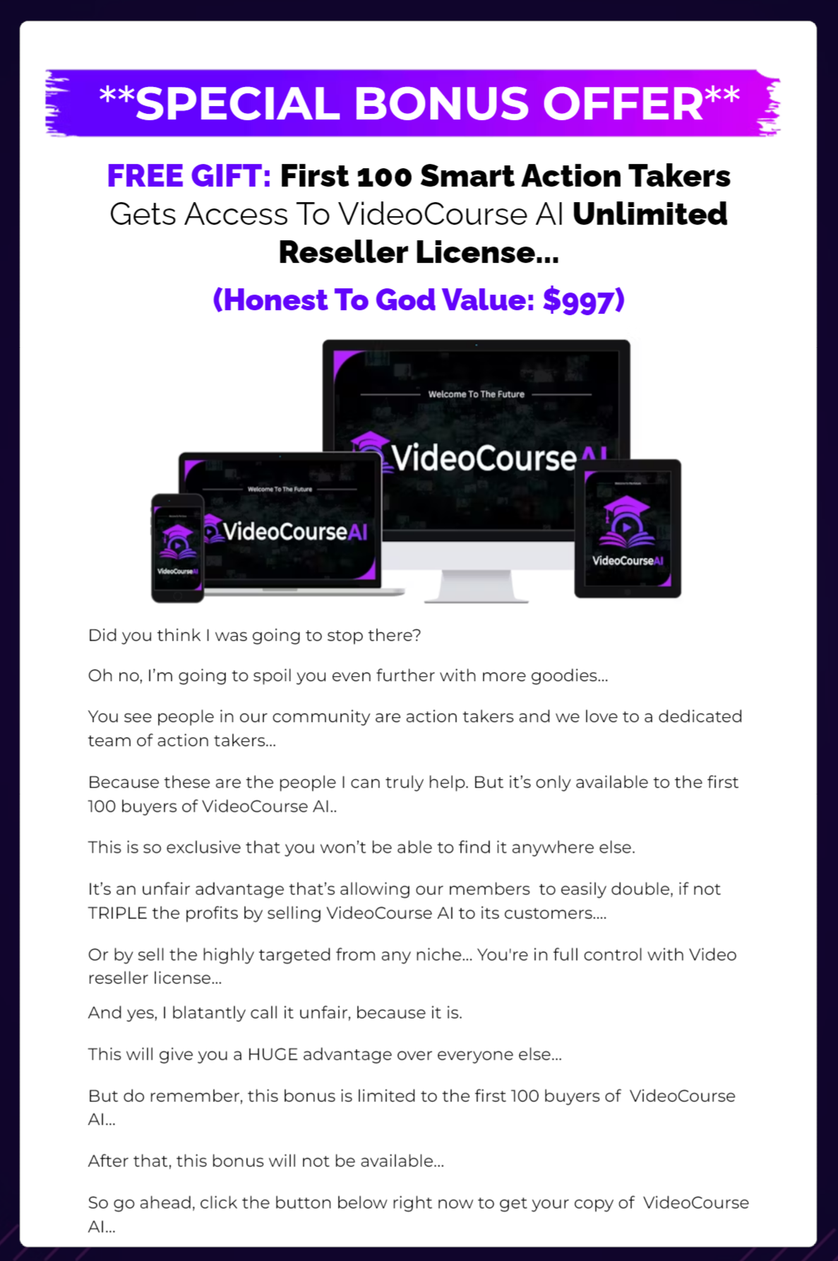 VideoCourse-AI-Review-Bonuses