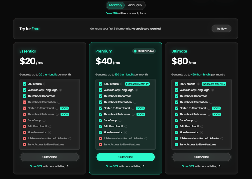 Pikzels Pricing and Plans